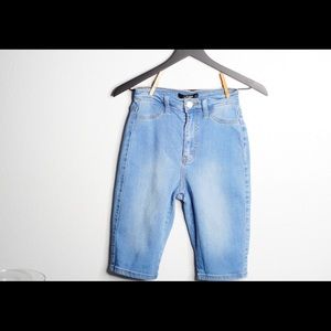 Jean Biker high rise shorts